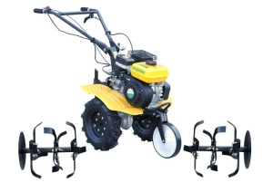 ProGARDEN Campo 703 motocultor 7CP, 2+1 trepte, roti 4.00-8, 2+1 freze, benzina, curele, transmisie aluminiu - Img 2