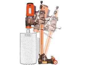 Unitate antrenare carota Cabel CSN-6A-BA, 2100W + Suport cu reglaj unghi +/-60 garde, 152mm