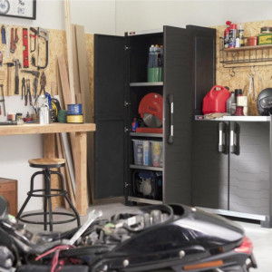 Dulap inalt negru Keter XL Garage 89x54x188 cm - Img 2
