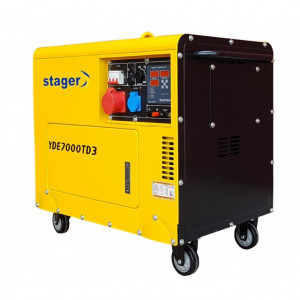 Generator insonorizat Stager YDE7000TD3, diesel, trifazat - Img 2