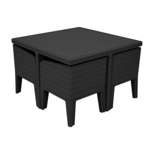 Set mobilier gradina Curver Columbia 5 piese gri - Img 3