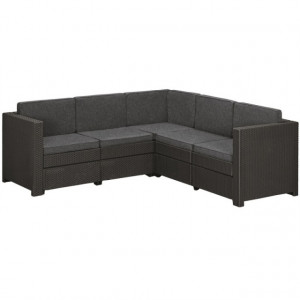 Set mobilier gradina fara masa graphite Keter Provence