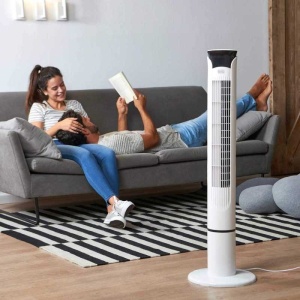 Ventilator turn alb Black+Decker 102 cm 45 W - Img 3