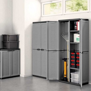 Dulap inalt gri/negru Keter Jolly 68x39x166 - Img 2