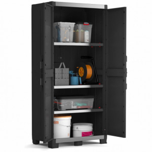 Dulap inalt negru Keter XL Garage 89x54x188 cm - Img 3