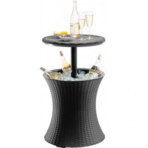 Mini bar gradina Curver Pacific Cool Bar rattan gri