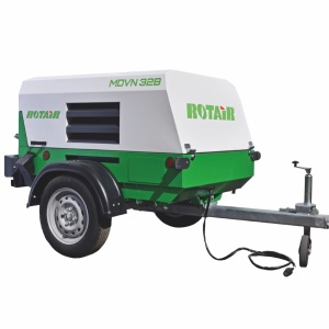 Motocompresor ROTAIR MDVN 32B debit 3100l/min, 7 bar motor Briggs&Stratton 40 cp, tractabil rutier - Img 4