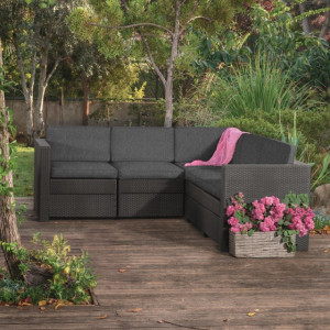 Set mobilier gradina fara masa graphite Keter Provence - Img 2