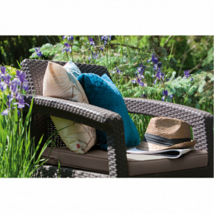 Set mobilier gradina fara masa maro Keter Corfu Rest - Img 6