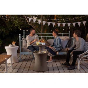 Mini bar gradina Curver Pacific Cool Bar rattan maro - Img 2