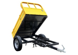 Remorca ProGARDEN Campo RM500CT 500kg minitractor, 1 osie, prindere cupla, roti profil rutier 5.00-12, RIM 3.00B - Img 3