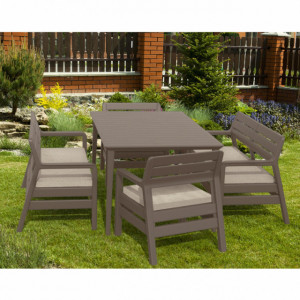 Set mobiler gradina cappuccino Keter Delano cu masa Lima - Img 5