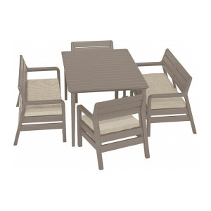 Set mobiler gradina cappuccino Keter Delano cu masa Lima