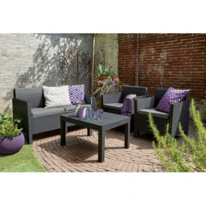 Set mobilier gradina Curver Orlando gri - Img 2