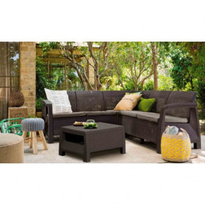 Set mobilier gradina fara masa graphite Keter Corfu Relax - Img 2