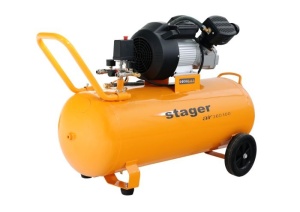 Compresor aer Stager Air 36D100 , 100L, 10bar, 356L/min, monofazat, angrenare directa