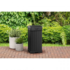 Cos pentru gunoi negru Keter Baltimore 125 L - Img 3