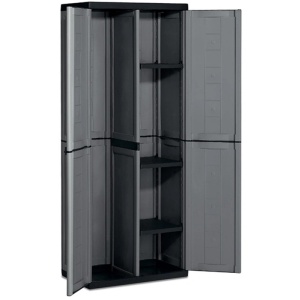 Dulap inalt gri/negru Keter Jolly 68x39x166 - Img 4