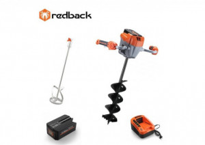 Redback Pachet E808T+E805C+E806C+EP60+EC50 Cap motor antrenare, paleta 120mm, burghiu 150mm, acumulator 40V/6Ah, incarcator 40V/5A - Img 2
