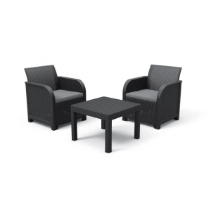 Set mobilier balcon graphite Keter Rosalie