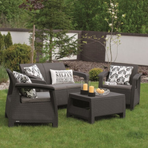 Set mobilier gradina graphite Keter Corfu - Img 2