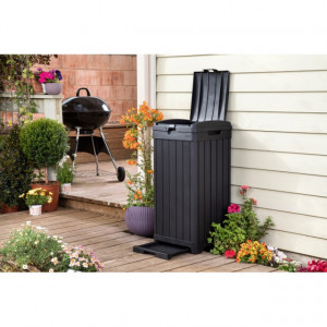 Cos pentru gunoi negru Keter Baltimore 125 L - Img 4