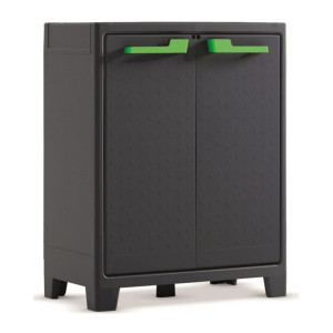 Dulap 2 polite graphite Keter Low Moby 80x44x100 cm