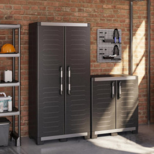 Dulap inalt negru Keter XL Garage 89x54x188 cm - Img 6