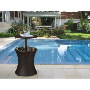Mini bar gradina Curver Pacific Cool Bar rattan maro - Img 3