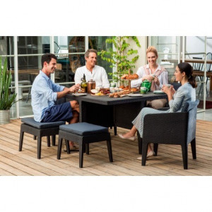 Set mobilier gradina Curver Columbia 7 piese gri - Img 2