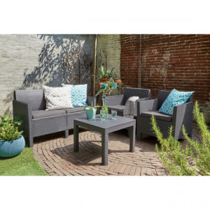 Set mobilier gradina Curver Orlando gri - Img 4