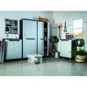 Dulap 3 polite gri Keter High Linear Utility 68x39x173cm - Img 2