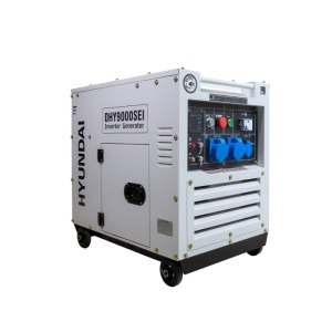 Generator de curent inverter monofazat Hyundai DHY-9000SEi putere maxima 6.5 kW diesel rezervor 15 L 230V