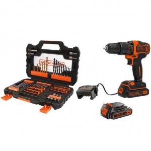 Masina de gaurit cu percutie si 104 accesorii - Black+Decker® - BDCHD18S2A - Img 2