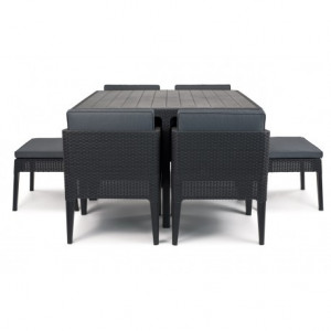 Set mobilier gradina Curver Columbia 7 piese gri - Img 3