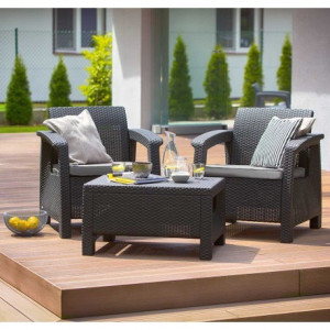 Set mobilier gradina Curver Corfu weekend gri - Img 2