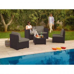 Set mobilier gradina Curver Modus maro - Img 3
