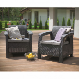Set mobilier gradina graphite Keter Corfu - Img 4