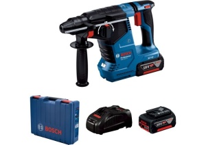 Bosch GBH 187-LI Ciocan rotopercutor cu acumulator 2.4J + 2xacumulatori GBA 18V, 5.0Ah + incarcator + valiza