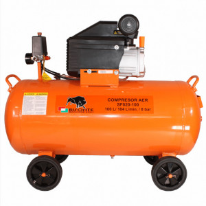 Compresor aer Bisonte SF020-100, debit aer 187 l/min., motor 230V