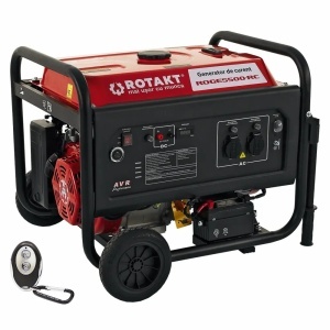 Generator de curent pe benzina ROGE 5500RC 5.5kW, AVR, Voltmetru, Iesire 12V, Consum de 3,57L/oră, Pornire Electrică