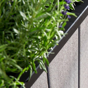 Ghiveci gri dreptunghiular imitatie lemn Keter Sequoia Duotech L - Img 4