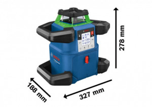 Nivela laser rotativa cu laser VERDE (650 m) Bosch GRL 650 CHVG + Receptor si telecomanda + BT 170 Trepied + GR 500 Rigla - Img 3