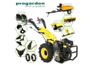ProGARDEN Pachet Campo U16E Motocultor 14CP + RM500C Remorca 500Kg + BC120M Bara cosire + 3xPlug + FT90 Freza tractata + 2xRoti metalice RM47 + 2xCuple + 4L Ulei