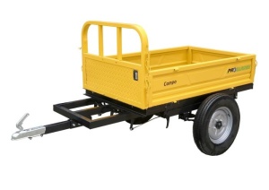 Remorca ProGARDEN Campo RM500CT 500kg minitractor, 1 osie, prindere cupla, roti profil rutier 5.00-12, RIM 3.00B