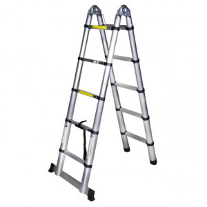 Scara telescopica dubla Bisonte, 3,2 m, aluminiu - Img 3