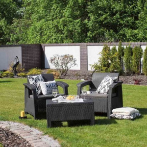Set mobilier gradina Curver Corfu weekend gri - Img 3