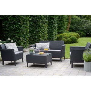 Set mobilier gradina Curver Salemo gri - Img 2