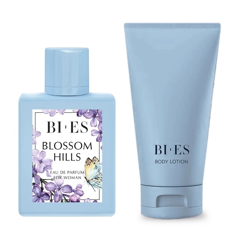 Set Caseta Parfum Bi-es Blossom Hills 100 ml si Lotiune de Corp 150 ml