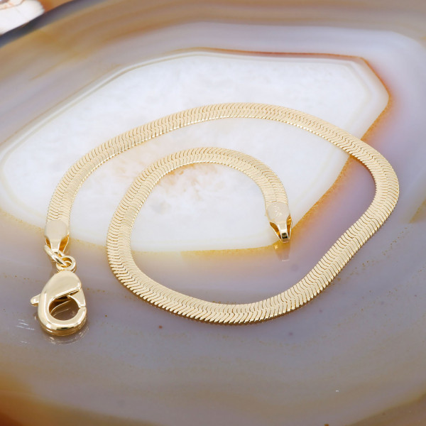 Bratara Placata cu Galben 18K model Plat Snake cod 1459